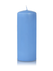 Bougie cylindre Bleu Arctique 6x15cm
