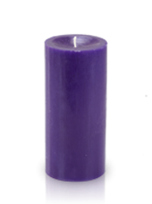Bougie cylindre premium Violet aubergine 7x15cm