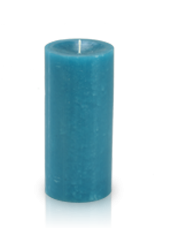 Bougie cylindre premium Bleu Turquoise 7x15cm