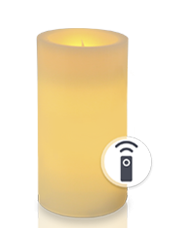 3x Bougies LED Perle Crème / Bougies piliers 10 cm - Bougies de Luxe sur  piles avec