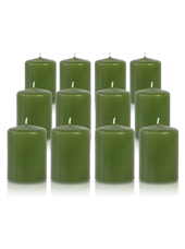 Pack de 12 bougies votives Vert 5x7cm
