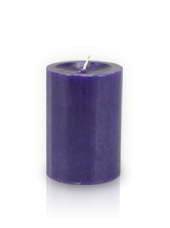 Bougie cylindre premium Violet aubergine 7x10cm