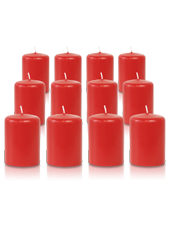 Pack de 12 bougies votives Rouge 5x7cm