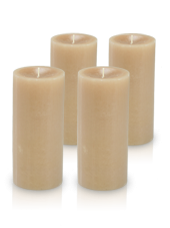 Pack de 4 bougies cylindre premium Poudre 7x15cm