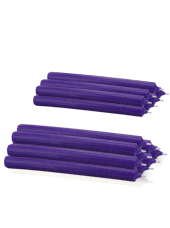 Pack de 16 chandelles premium Violet aubergine 2,2x25cm