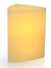 Triangle LED Ivoire Rustique 7,5x15cm